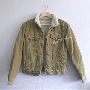 Brandy Melville Shaine Tan Corduroy Jacket